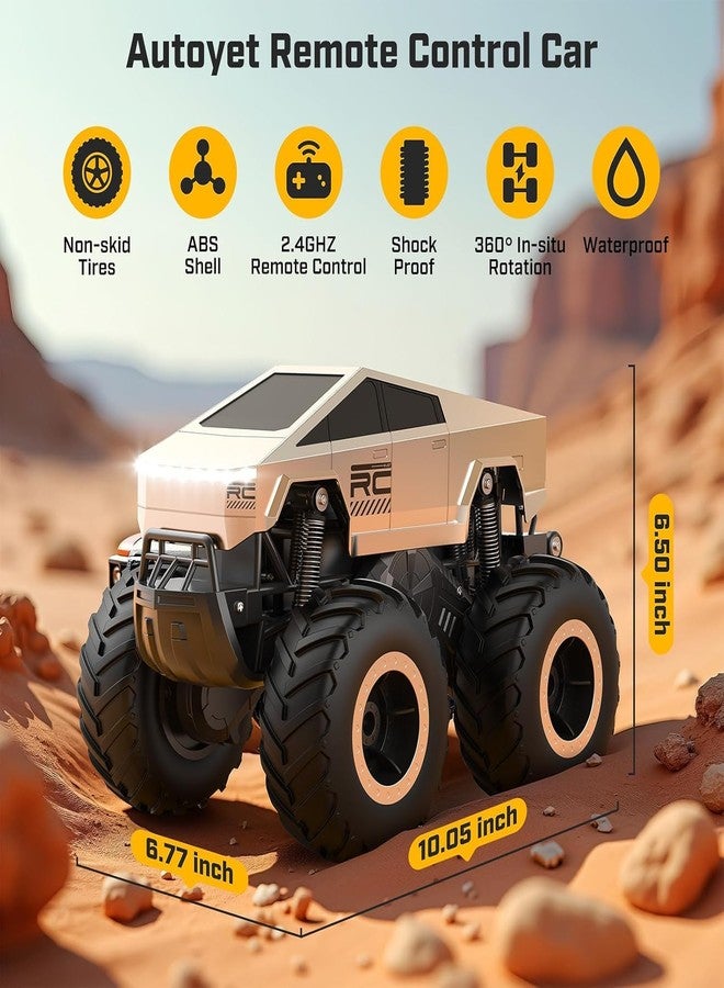 KING FORU RC Car for Kids, 1:16 Scale Amphibious 4WD Off-Road Monster Truck, Waterproof Remote Control Pickup, 2.4GHz, All-Terrain RC Vehicle for Boys Ages 8+, Perfect for Birthday Gifts - Image 3